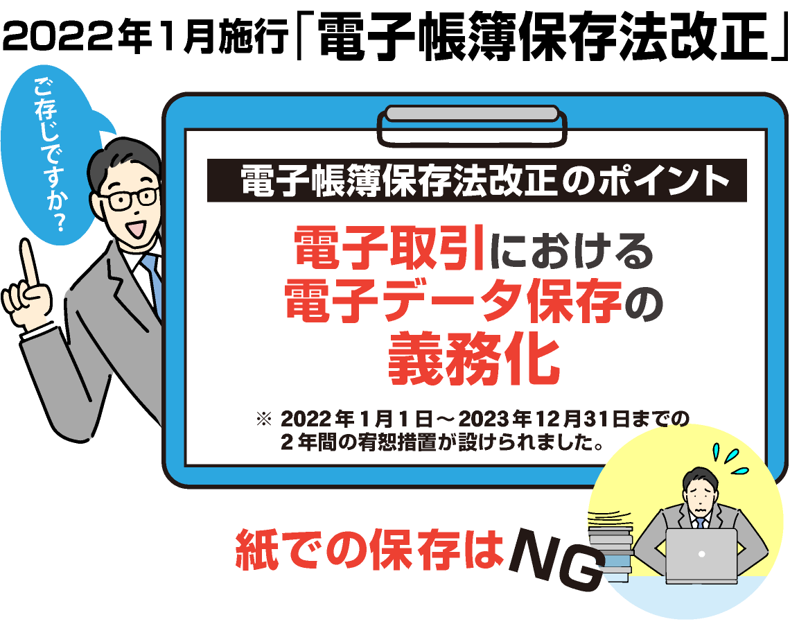 電子帳簿保存法改正における電子データ保存の義務化